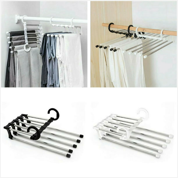 Pants Multi-functional Shelves Rack Stainless Magic Wardrobe Steel Hanger